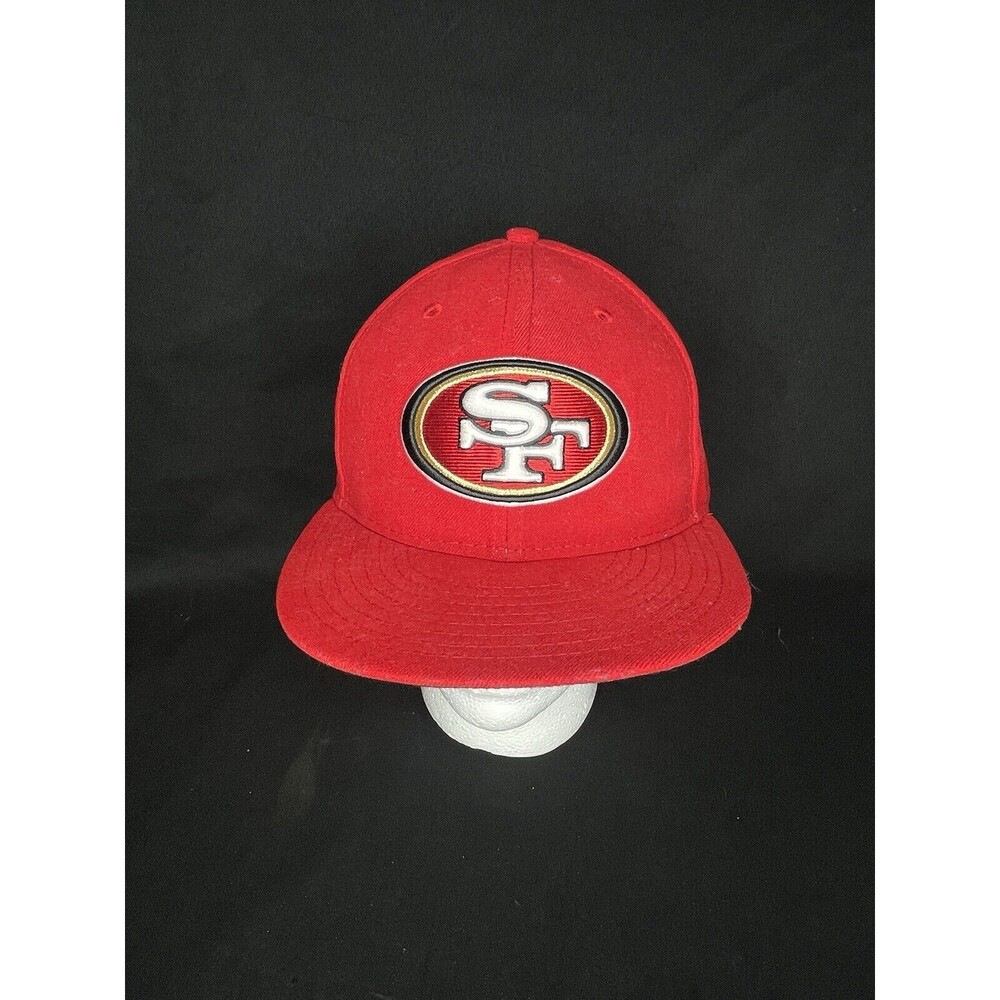 San Francisco 49ers Hat Cap SF NFL Authentic New Era 59FIFTY Fitted Red 7 1/4